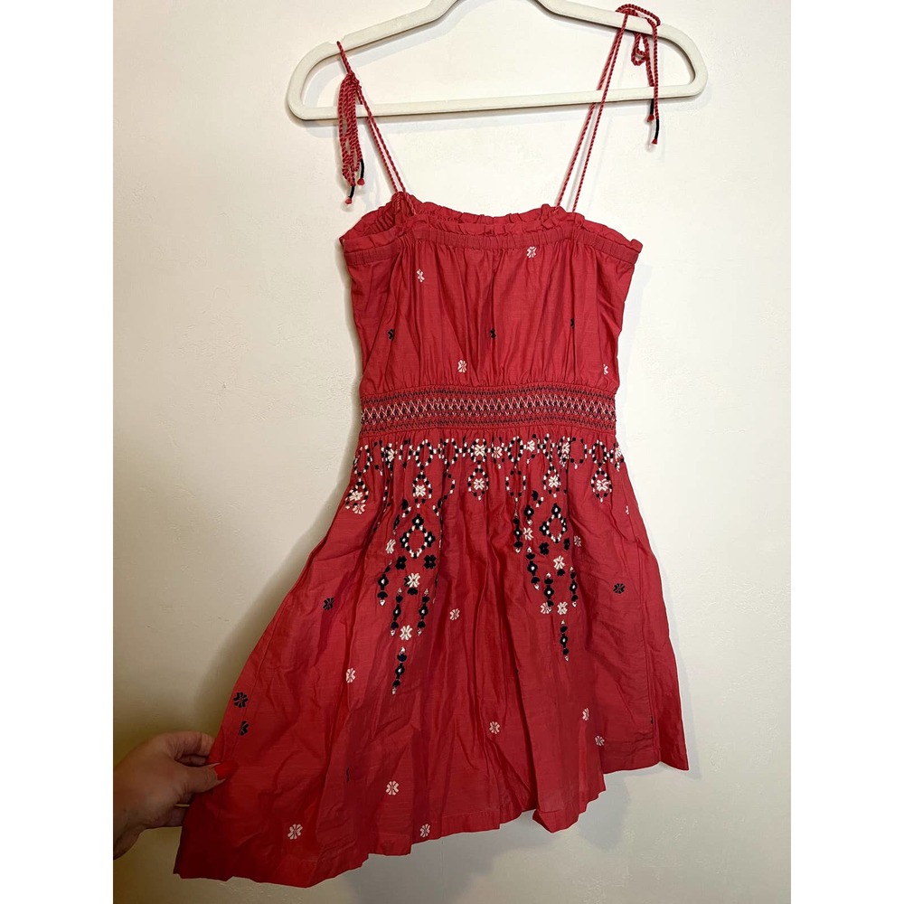 Abercrombie & Fitch Coral Floral Embroidered Dress size Small